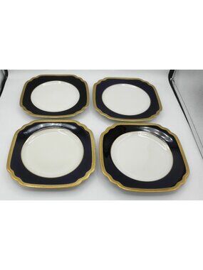 Diane Cobalt Blue Band by Syracuse Square Salad Plates Set of 4 Pattern SY DIACB